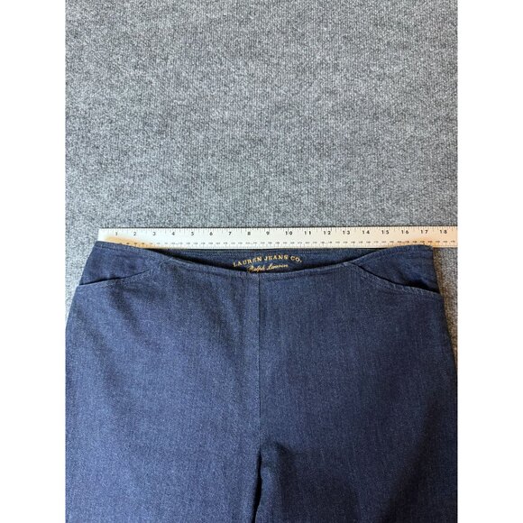 Ralph Lauren Jeans Co. Jeans Womens 10 Straight Side-Zip Dark Wash Denim Classic - Picture 7 of 10